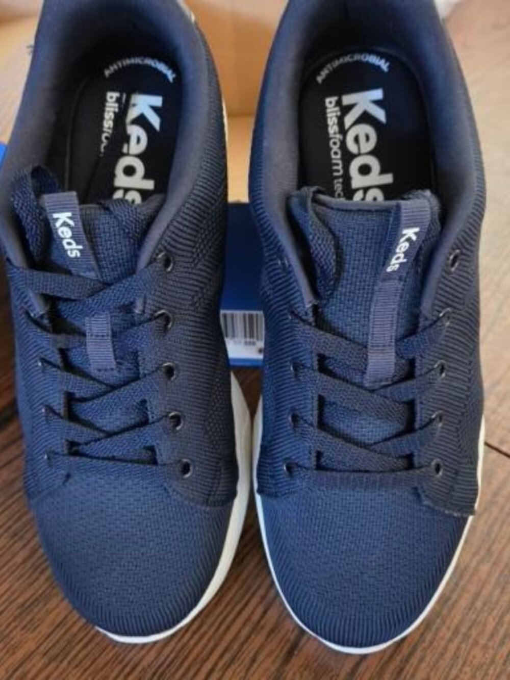 Keds BlissWalk Navy Knit Sneakers - Sz 9W